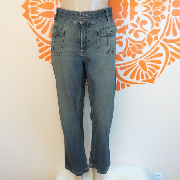 Bill Blass Retro Style Wide Leg Jeans 32P - Picture 1 of 3